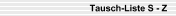 Tausch-Liste S - Z
